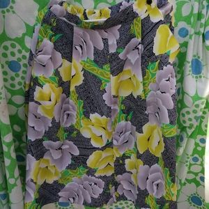 Vtg Leslie Fay Floral Skirt 10
